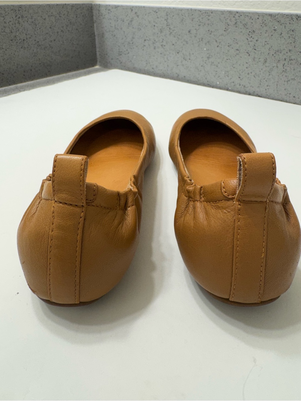 FITFLOP Allegro Ballet Flat Tan Leather Slip-on Sz 6.5 - Picture 6 of 10